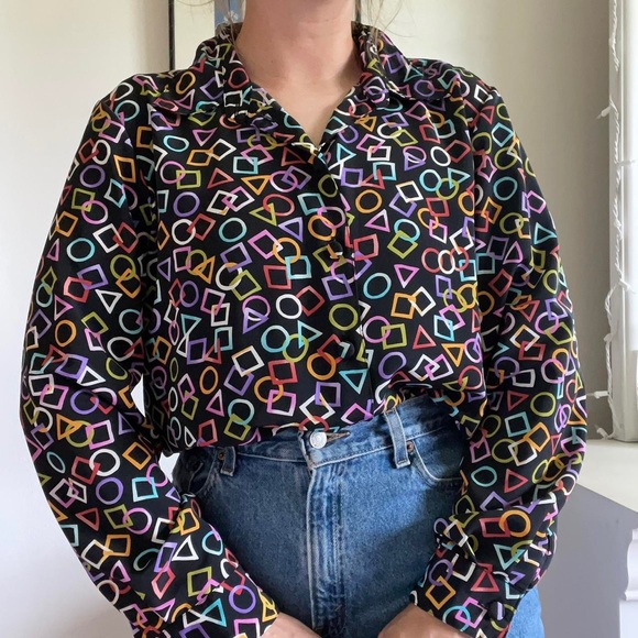 Retro patterned blouse - Picture 2 of 4